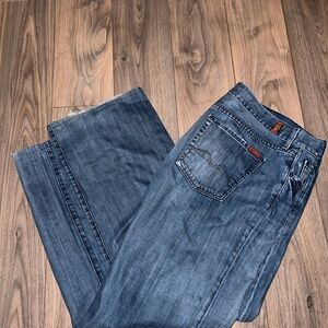 7 For All Mankind Blue Jeans Relaxed Fit Medium Wash